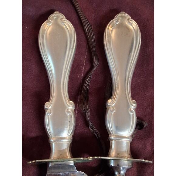 Ambassador Cutlery, Sheffield England. STERLING SILVER, HUGE MEAT carving set! - Picture 6 of 8